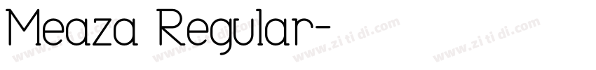 Meaza Regular字体转换